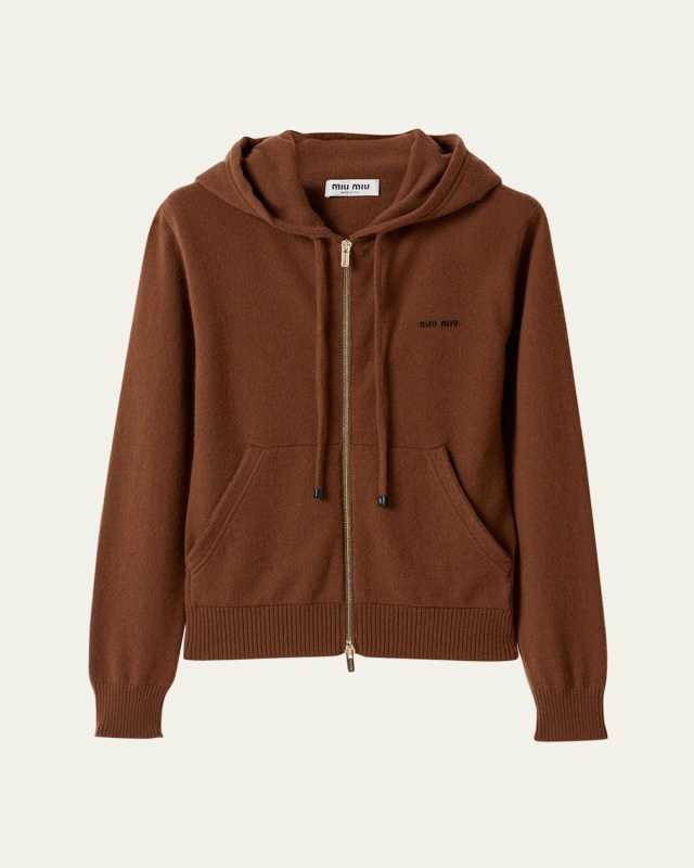 Cashmere Zip Hooded Jacket